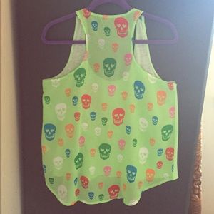 Colorful Skull Summer Tank Top